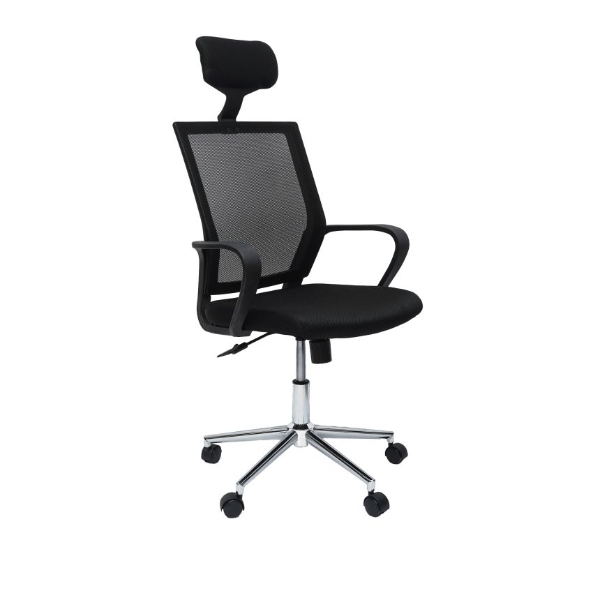 Scaun birou S-231, negru, mesh textil