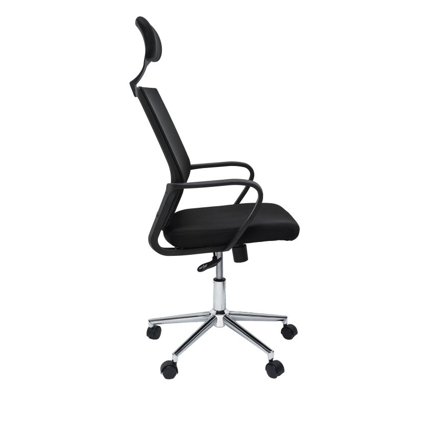 Scaun birou S-231, negru, mesh textil