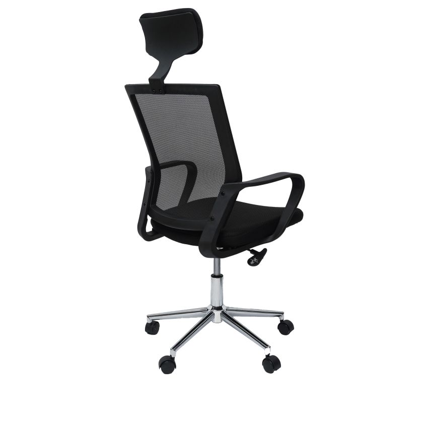 Scaun birou S-231, negru, mesh textil