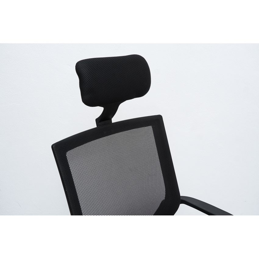 Scaun birou S-231, negru, mesh textil