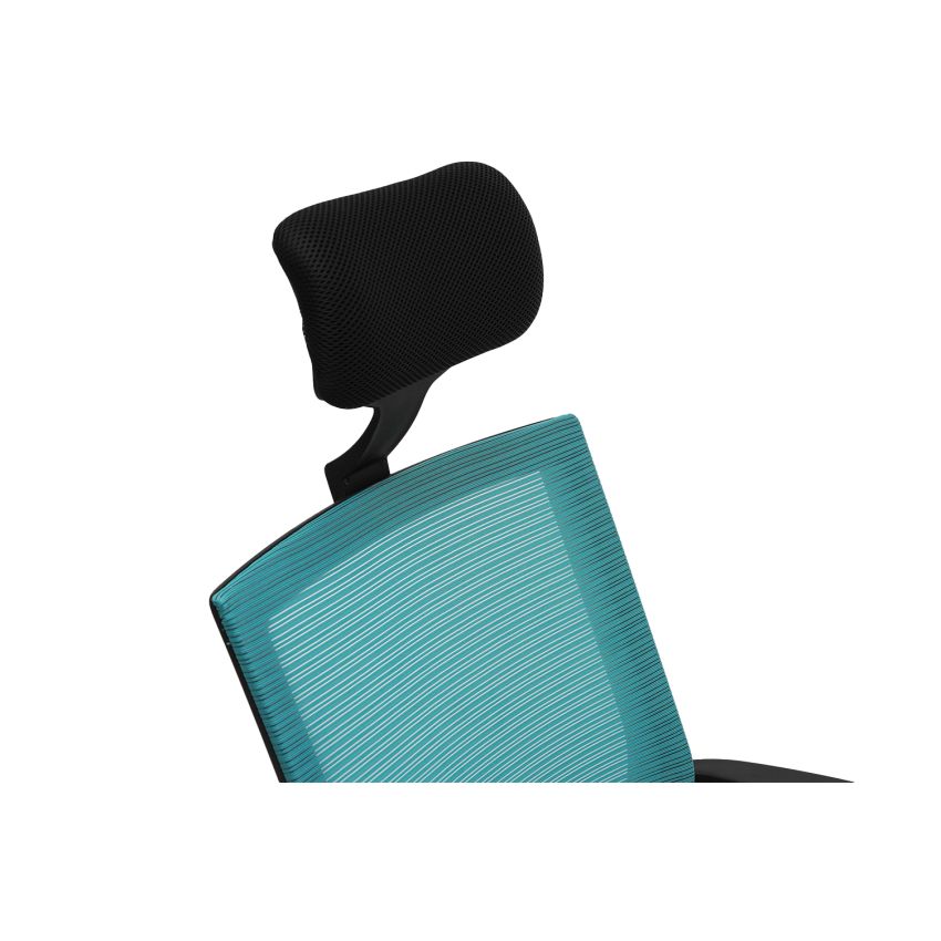 Scaun birou S-231, albastru/roz, mesh textil