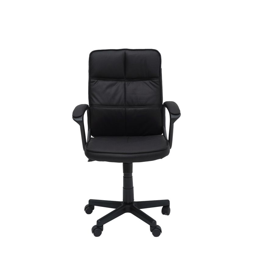 Scaun birou S-232, negru, piele ecologica