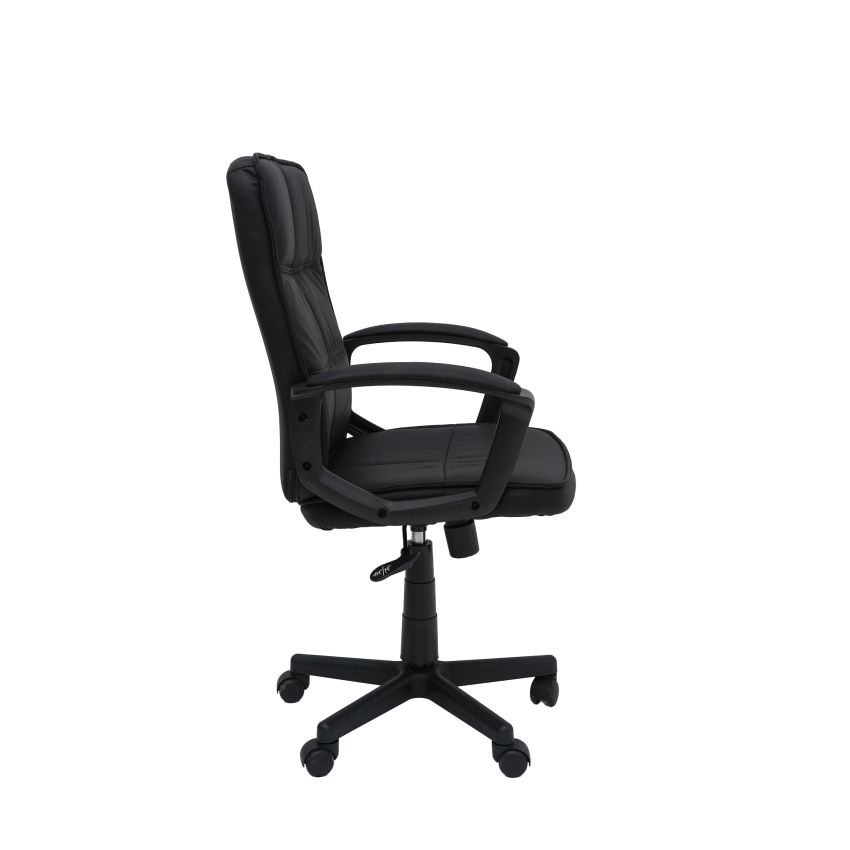 Scaun birou S-232, negru, piele ecologica