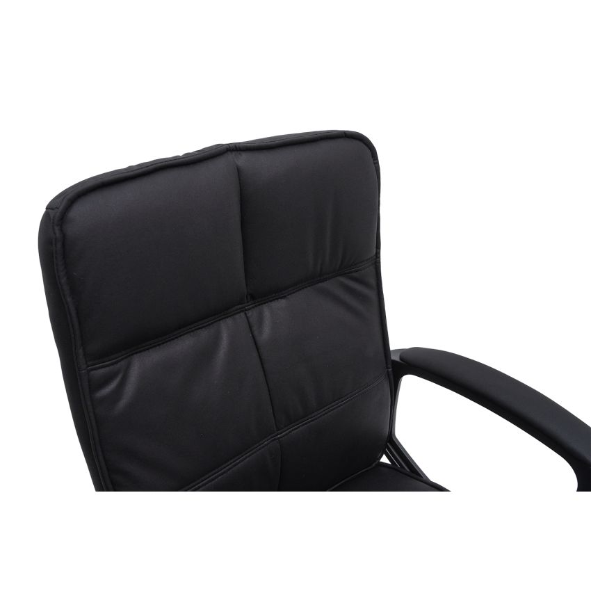 Scaun birou S-232, negru, piele ecologica