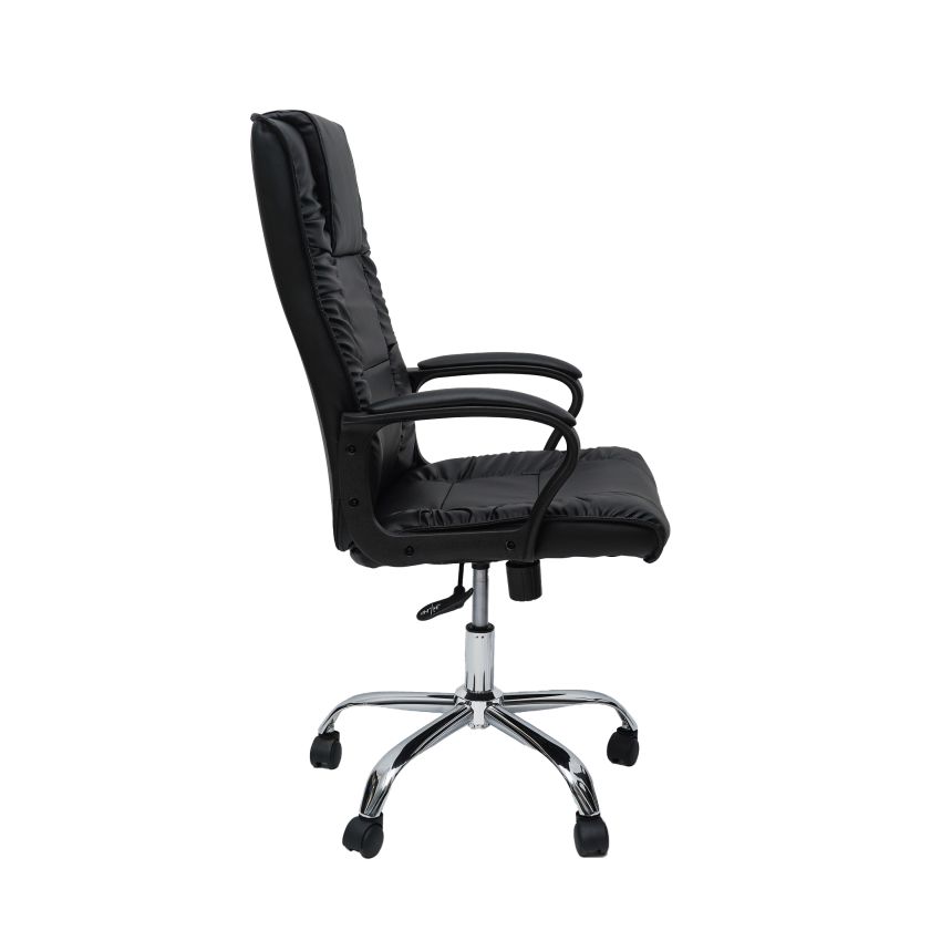 Scaun birou S-233, negru, piele ecologica