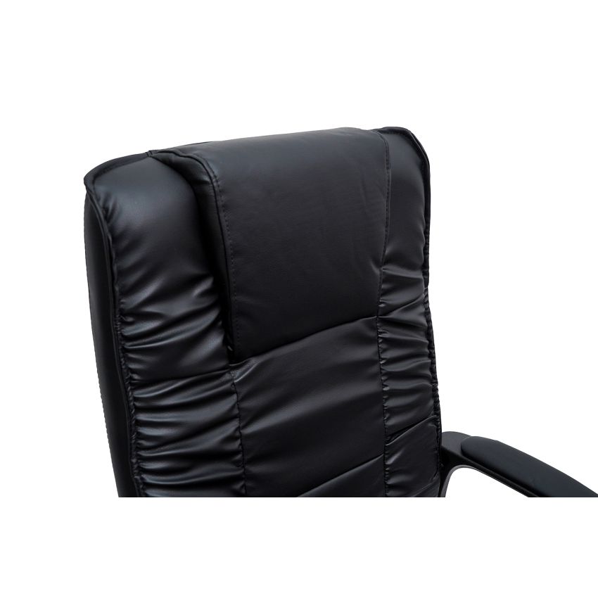 Scaun birou S-233, negru, piele ecologica