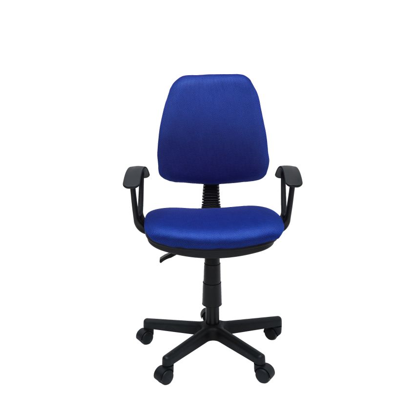 Scaun birou S-229, albastru, mesh textil
