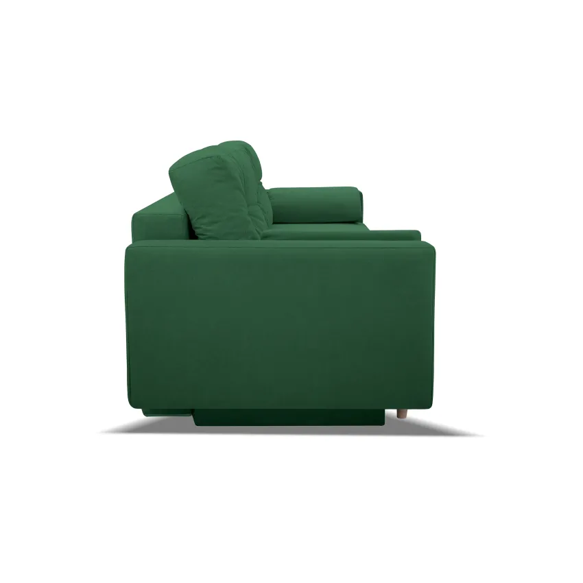 Canapea 3 locuri extensibila Astoria, verde