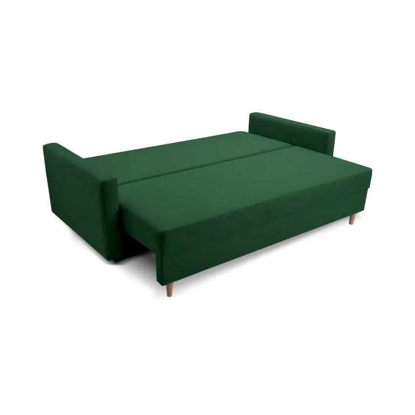 Canapea 3 locuri extensibila Astoria, verde
