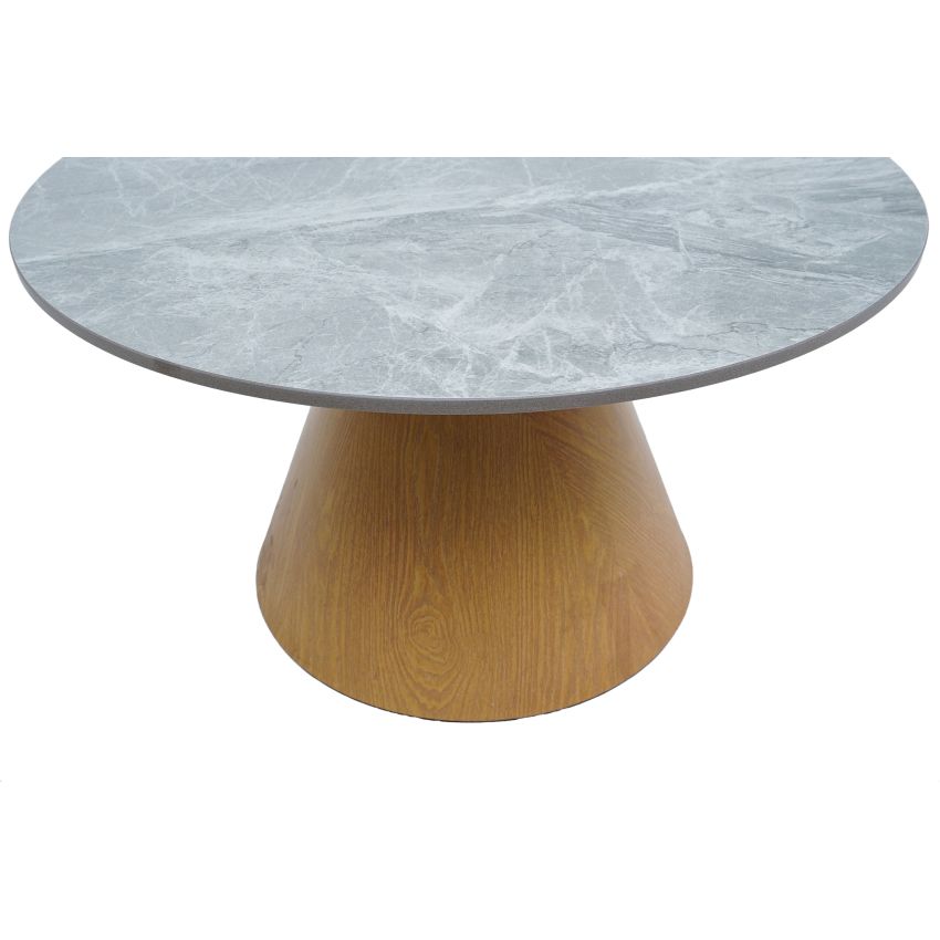 Masa cafea MC-143, 70x40 cm, gri/sonoma, piatra sinterizata