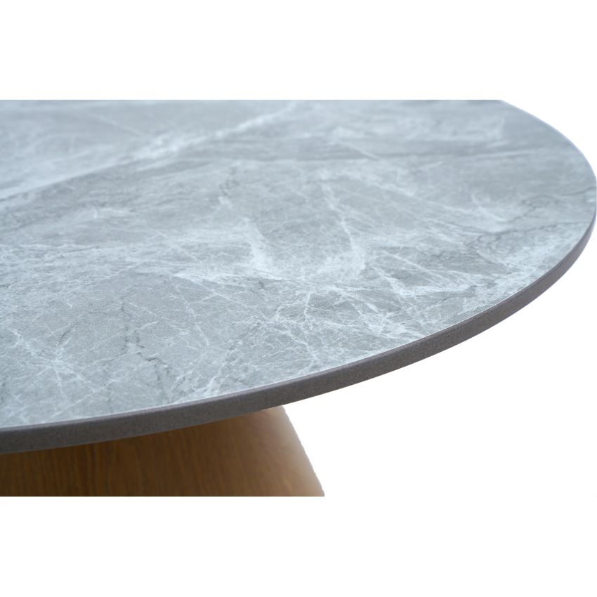 Masa cafea MC-143, 70x40 cm, gri/sonoma, piatra sinterizata