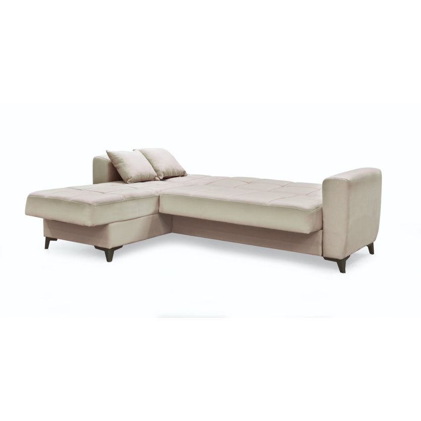 Coltar extensibil New Dynamic, cu spatiu depozitare, crem