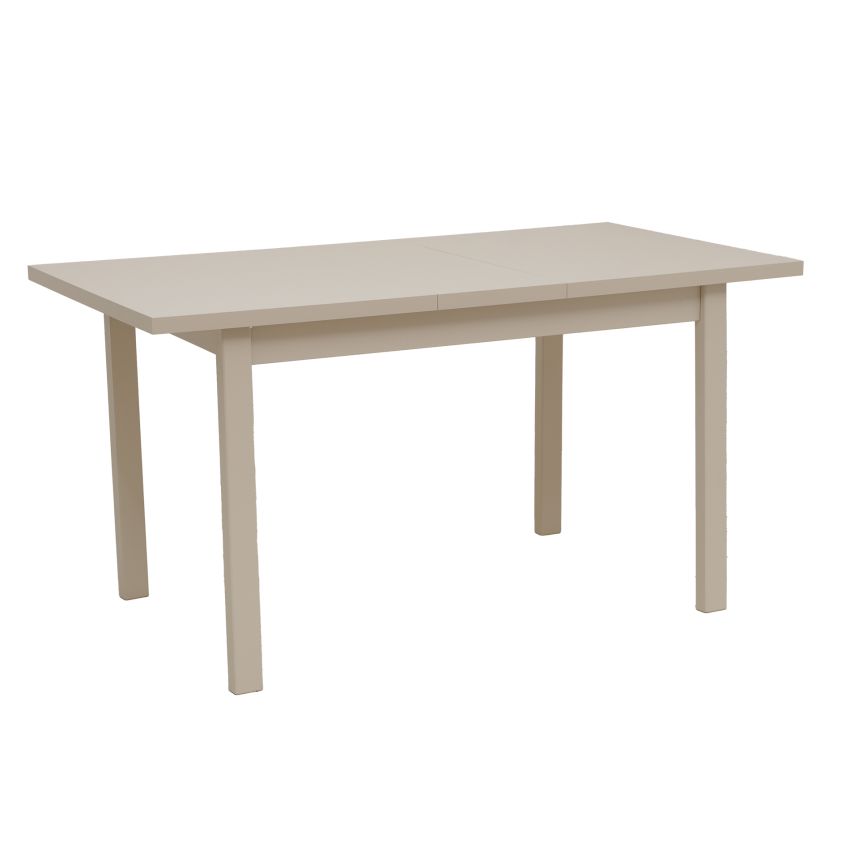 Masă bucatarie extensibila, MB-13 alba1, cashmere, 120-150160 x 80 cm, lemn masiv de fag/pal