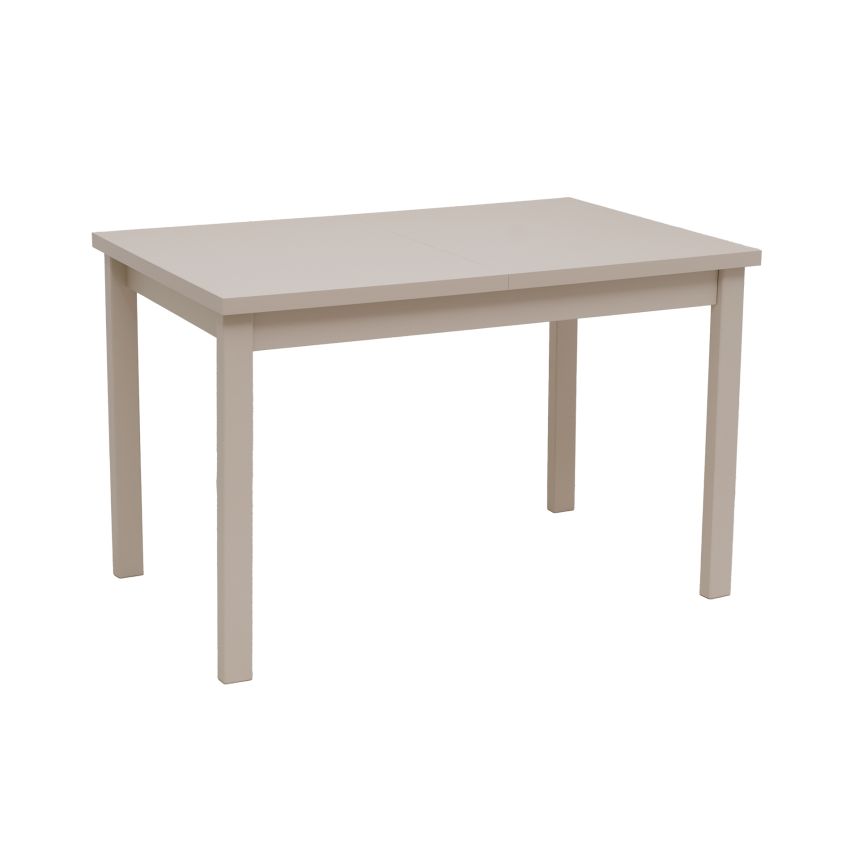 Masă bucatarie extensibila, MB-13 alba1, cashmere, 120-150160 x 80 cm, lemn masiv de fag/pal