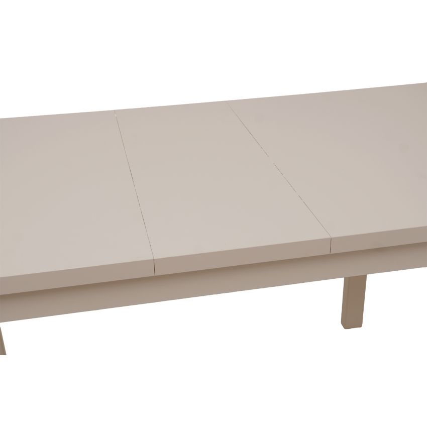 Masă bucatarie extensibila, MB-13 alba1, cashmere, 120-150160 x 80 cm, lemn masiv de fag/pal