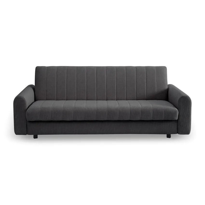 Canapea PIXI, 3 locuri, extensibila, gri inchis
