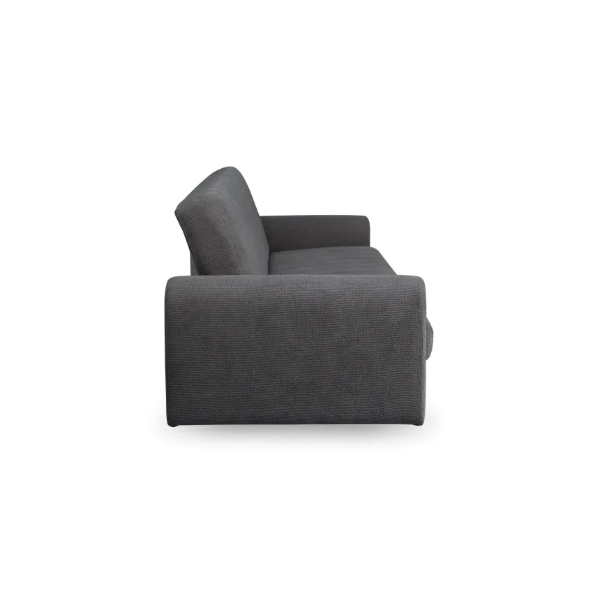 Canapea PIXI, 3 locuri, extensibila, gri inchis
