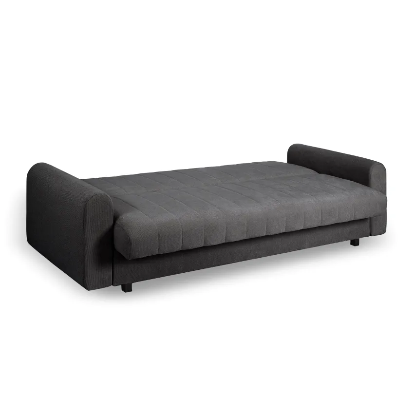 Canapea PIXI, 3 locuri, extensibila, gri inchis