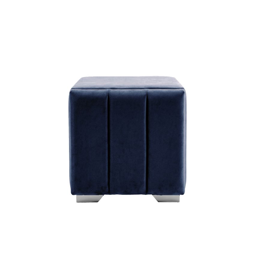 Noptiera tapitata Cozy 1d, 45x45x45 cm, albastru