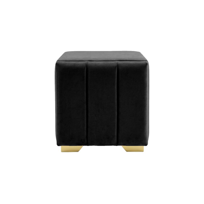 Noptiera tapitata Cozy 1d, 45x45x45 cm, negru