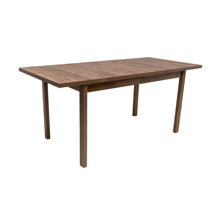 Masa extensibila 80x140-180 cm, Mb-13 Alba2, nuc, lemn masiv de fag si pal
