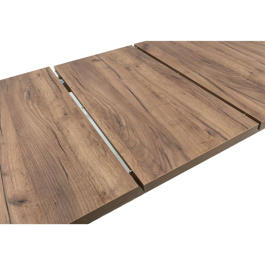 Masa extensibila 80x140-180 cm, Mb-13 Alba2, nuc, lemn masiv de fag si pal
