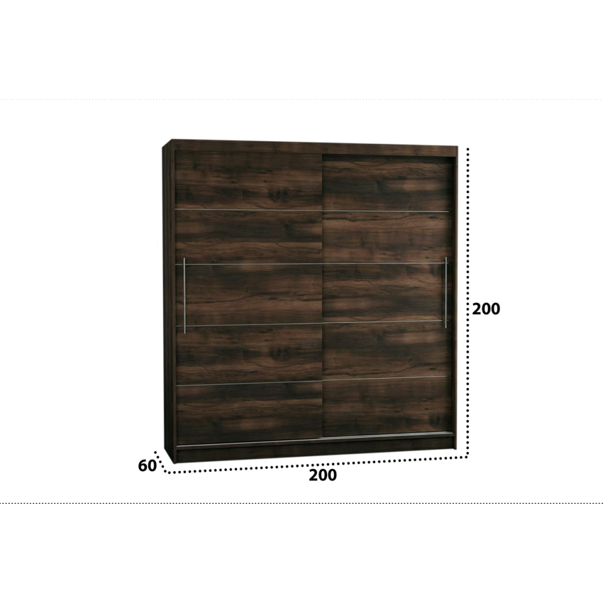 Dressing Sara, 200x200x60 cm, Nuc Ristretto