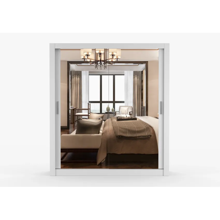 Dressing Milan, cu oglinda, 180x215x64 cm, alb