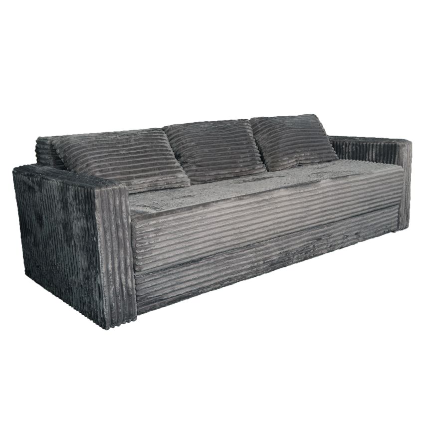 Canapea Diana, extensibila, cu spatiu de depozitare, gri inchis