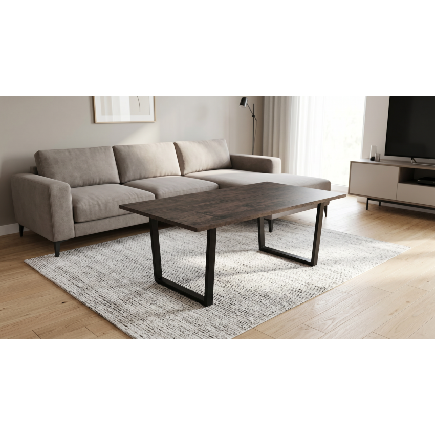 Masa cafea HT-156, 110x60 cm, alb, MDF