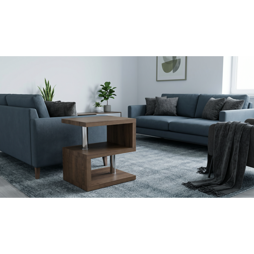 Masa cafea HT-74, 44x38x52 cm, stejar, MDF