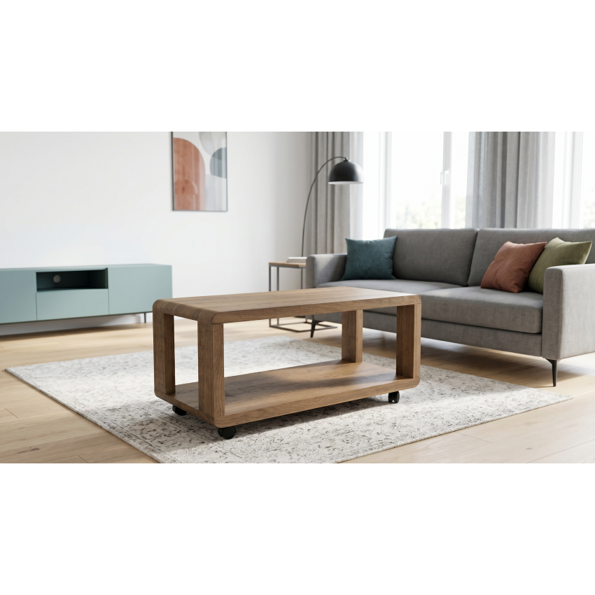 Masa cafea HT-146, 90x45x45 cm, stejar, MDF