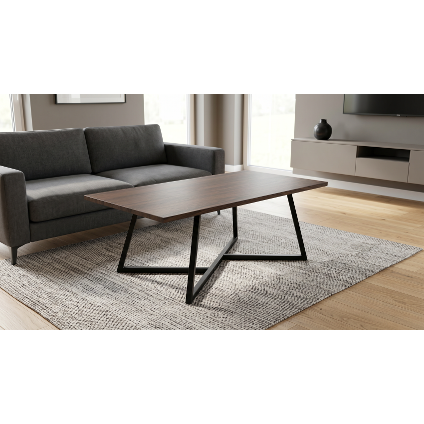 Masa cafea HT-155, 110x60 cm, alb, MDF