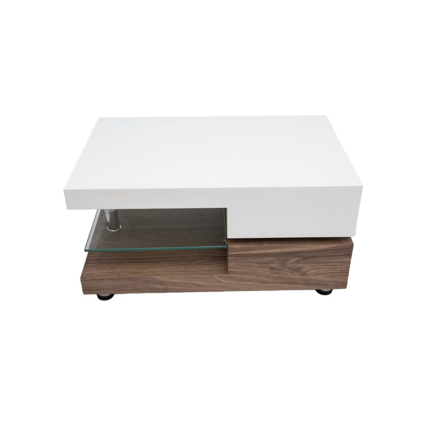 Masa cafea HT-006, 72x45x38 cm, stejar, MDF
