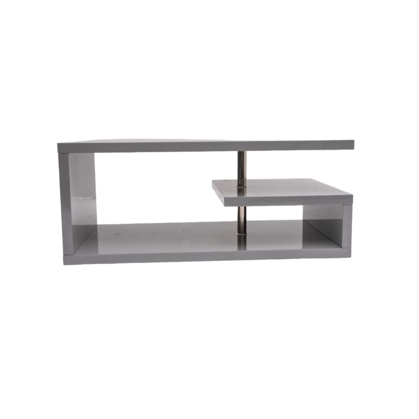 Masa cafea HT-016, 100x60x42 cm, gri lucios