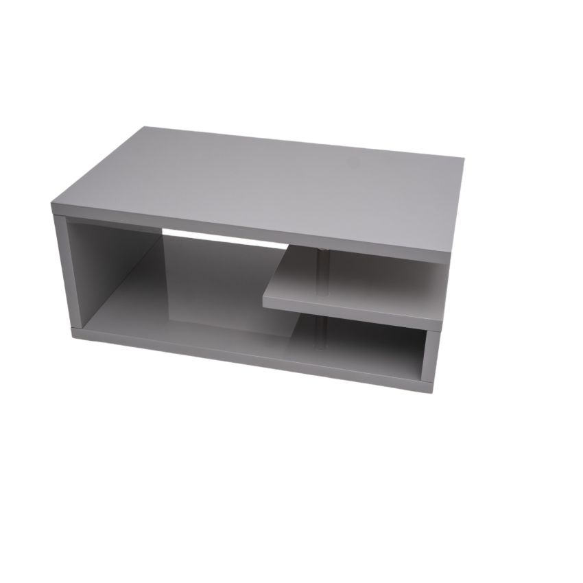 Masa cafea HT-016, 100x60x42 cm, gri lucios