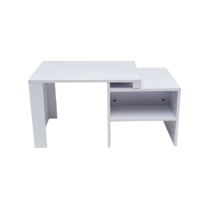 Masa cafea HT-196, 100x60x42 cm, alb, MDF