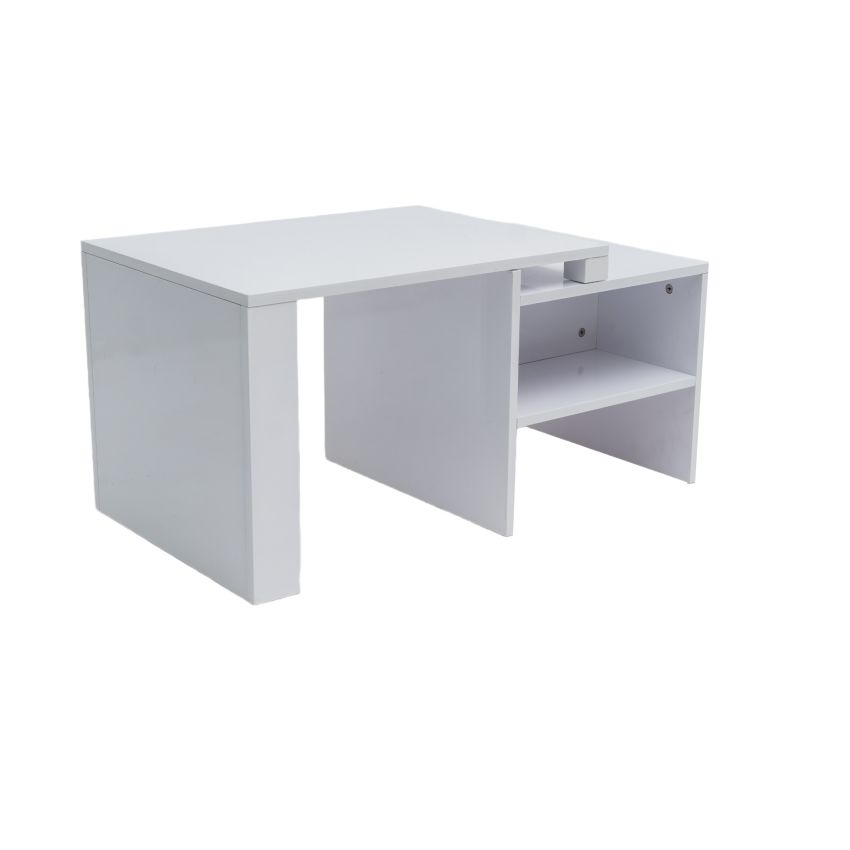Masa cafea HT-196, 100x60x42 cm, alb, MDF
