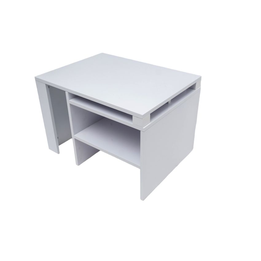 Masa cafea HT-196, 100x60x42 cm, alb, MDF