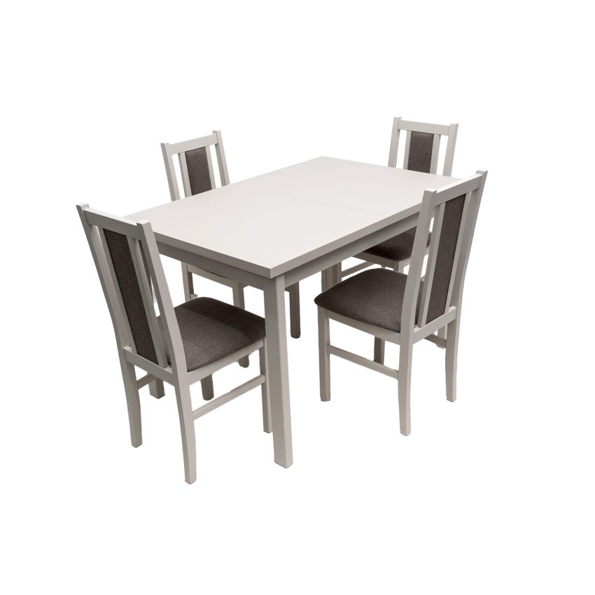 Set masa extensibila MB-13 (alba 1), cashmere, cu 4 scaune S-38 (b14) C20