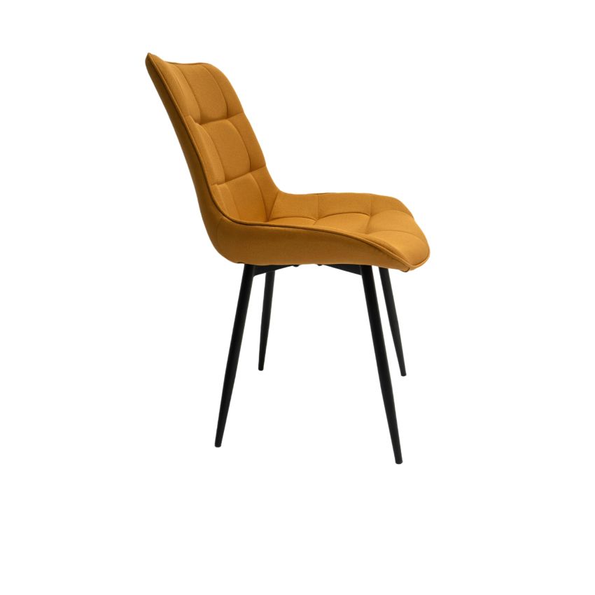 Scaun living HT3, stofa, galben