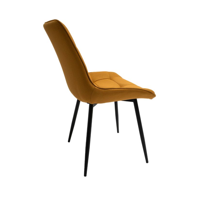 Scaun living HT3, stofa, galben