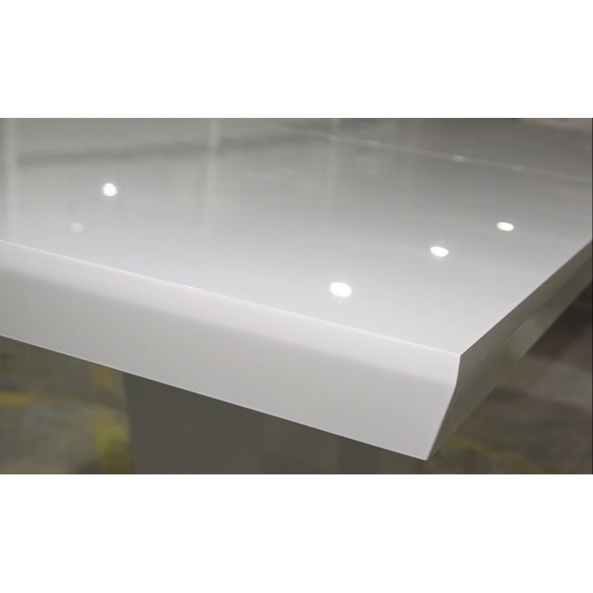 Masa extensibila 160-200 cm Ecuador, alb lucios, MDF vopsit