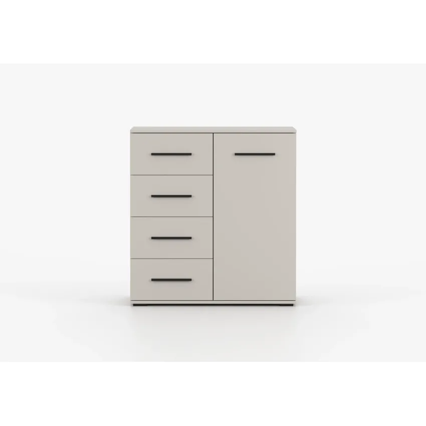 Comoda mini stela 1d4s, 90x95x45 cm, cashmir