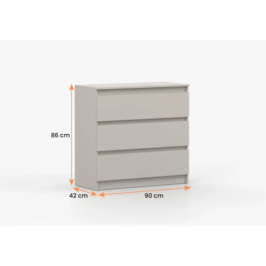 Comoda Solo 3s, 86x90x42 cm, casmir