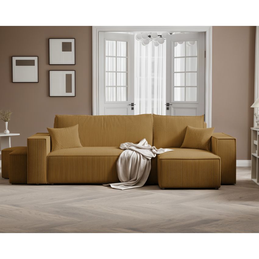 Coltar extensibil Paris, galben mustar