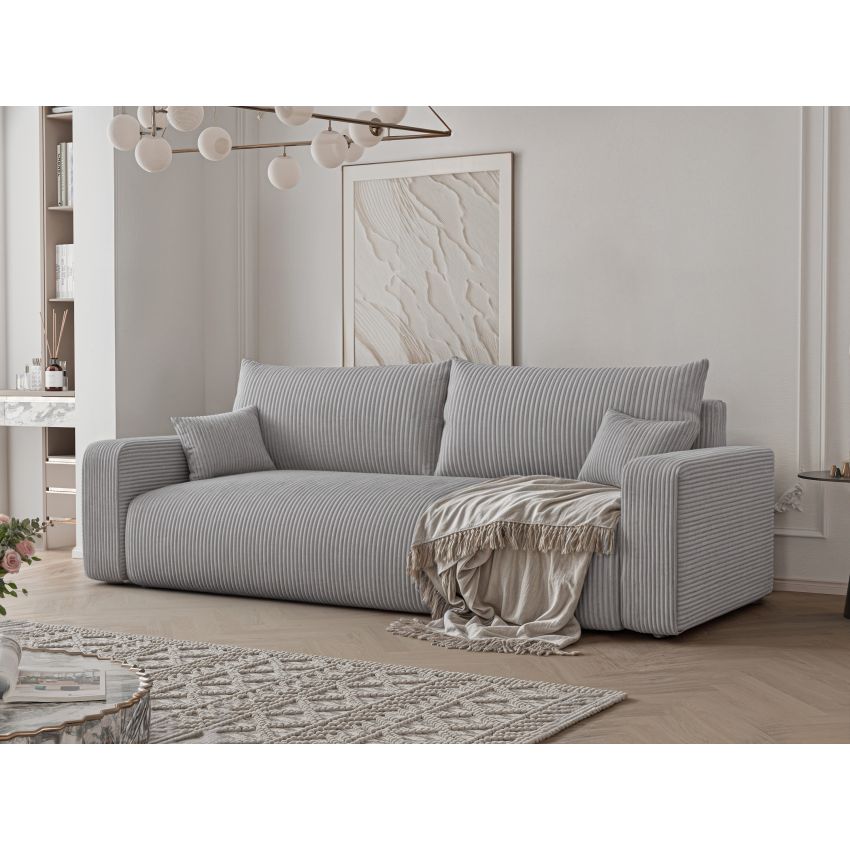 Canapea extensibila Piano, gri deschis