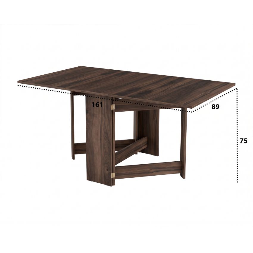 Masa pliabila fold, 161x75x89 cm, K537 nuc ristretto