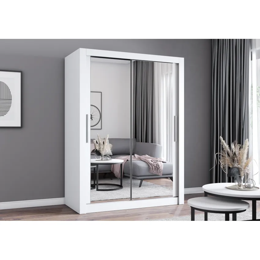 Dressing Milan, cu oglinda, 150 cm, alb