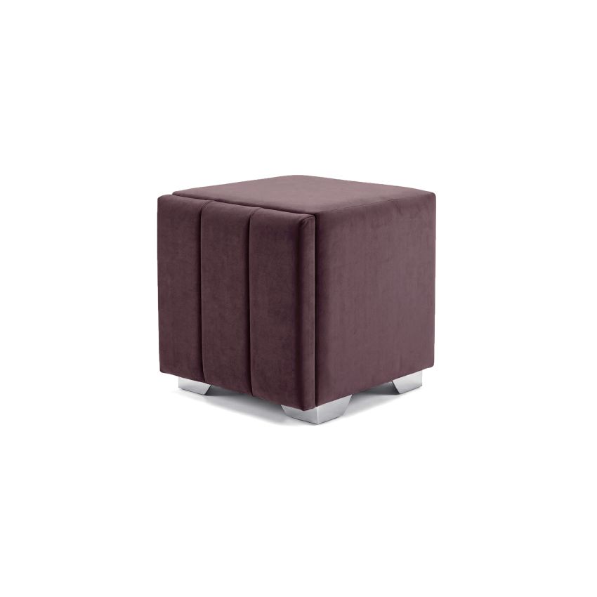 Noptiera tapitata Cozy 1d, 45x45x45 cm, mov